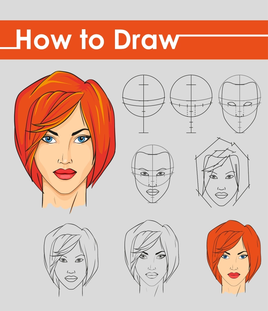 Draw a Female face