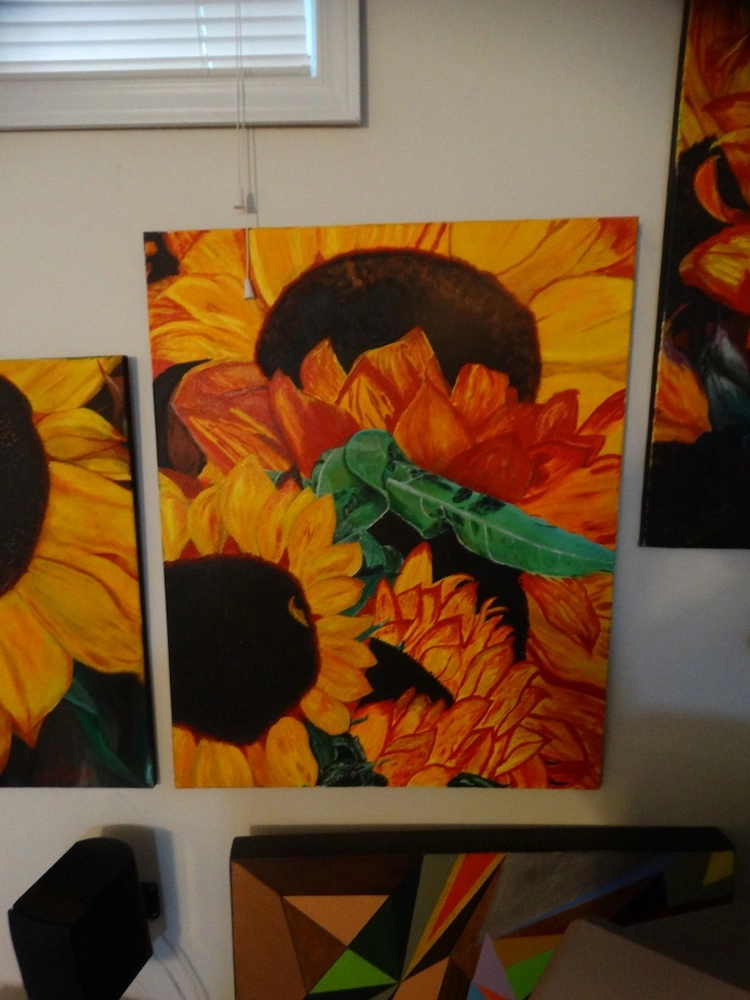 Bryan Rogers Sunflowers Painting