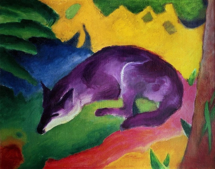 Blue-fox-1911-oil-on-canvas-franz-marc