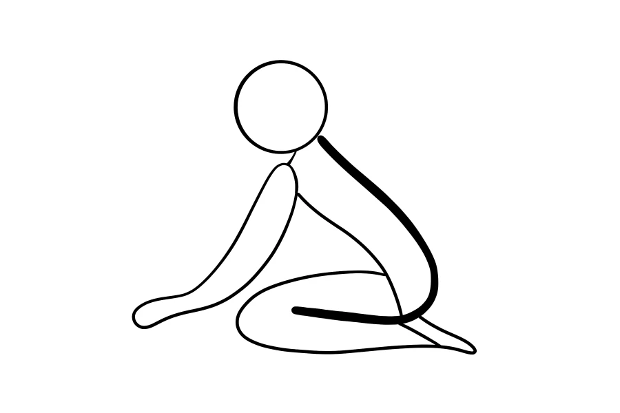 Draw a Human figure in a Sitting Position