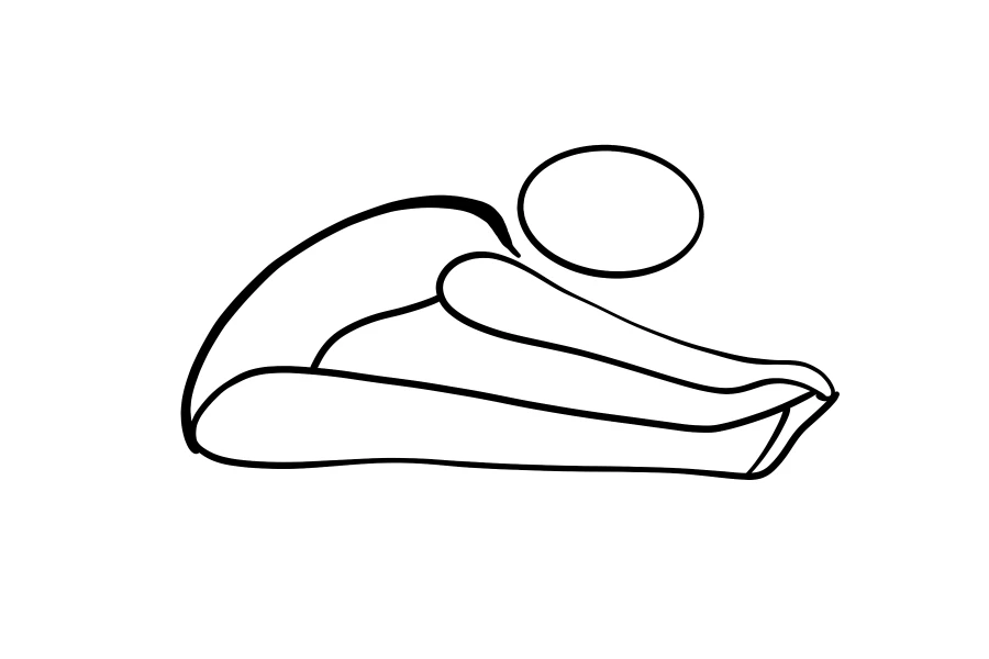 Draw a Human Figure in Stretching Exercise Pose