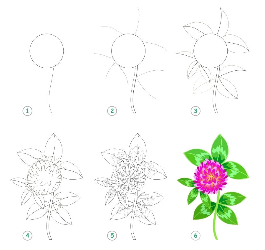 How to Draw a pretty flower
