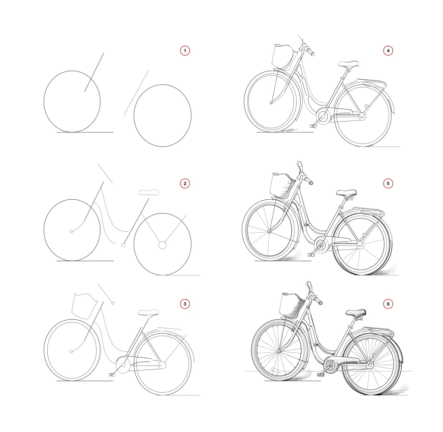 Draw a bicycle